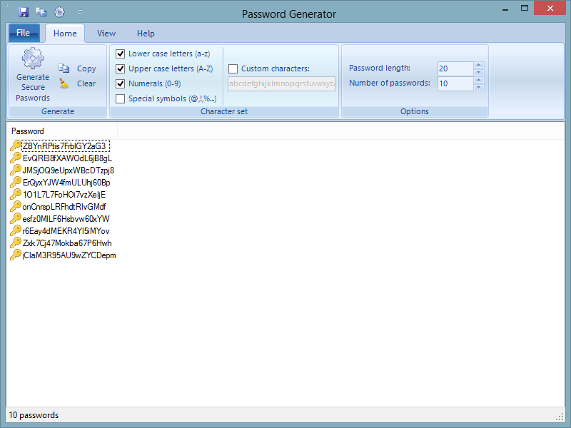 PowerCryptor Password Generator screenshot